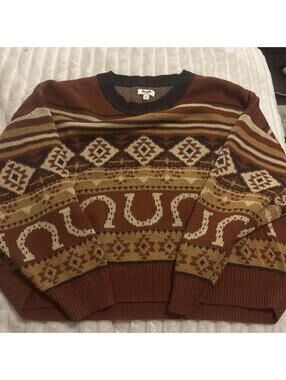 Wrangler Men's Multi and Brown Jumper